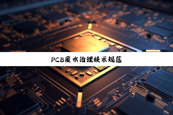 今日科普|PCB废水治理技术规范